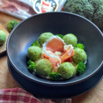 Gnocchi di broccoli con Prosciutto Toscano DOP e fonduta